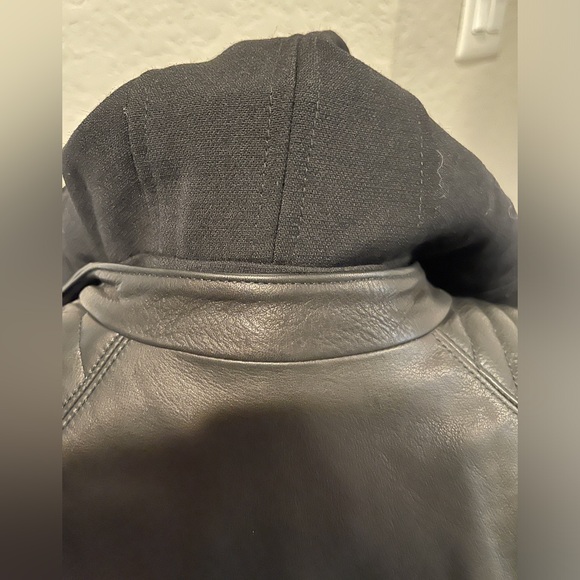 A.L.C. Hooded Black Leather Biker Jacket with removable hood. 12 NWT Pristine - Picture 12 of 12
